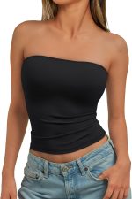 Women's Strapless Bandeau Crop Top - Image 2