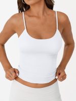 Womens Summer Double Lined Adjustable Spaghetti Strap Tank Top - Image 2