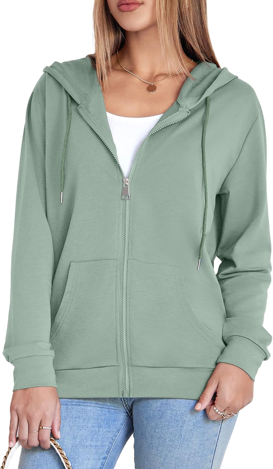 71G0nFS5YcL._AC_SL1500_.jpg Womens Zip Up Hoodies Long Sleeve Hooded Sweatshirts Y2K Fall Fashion Clothes Casual Trendy Jacket - Image 1