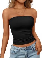 Women's Strapless Bandeau Crop Top