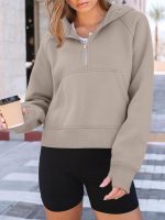Womens Hoodies Fleece Fall Fashion Outfits Workout Sweatshirts Y2k Winter Zip Up Jackets Oversized Tops Clothes - Image 2