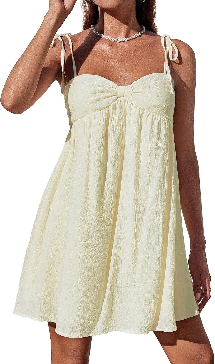 71lEJzfrdL._AC_SL1500_.jpg Casual Summer Dresses for Women Flowy Sun Dress Cute Mini Slip Dress Spaghetti Strap Dress - Image 1
