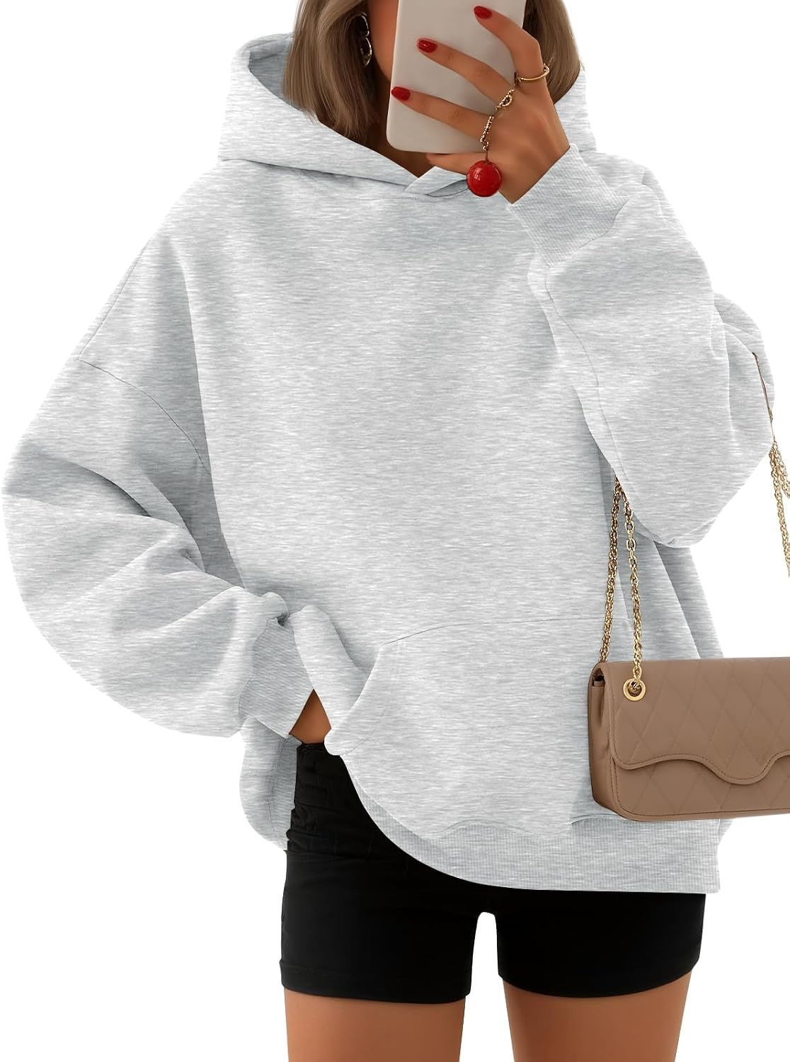 71rD6zKR3PL._AC_SL1500_.jpg Women's Oversized Comfort Fleece Hoodies, Cozy Trendy Pullover Sweatshirts with Pockets For Fall & Winter - Image 1